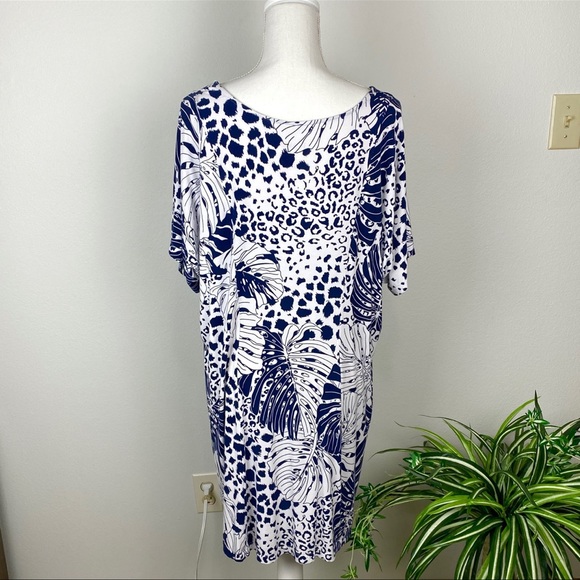 Roaman’s, Plus Size 14/16 Short Sleeve Hi-Lo V-Neck Embroidered EUC - Picture 9 of 9